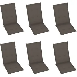 vidaXL Klappbare Gartenstühle 59 x 86,6 x 31,6 cm braun 6 St.