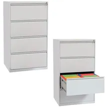 Gürkan Hängeregistraturschrank 76 x 62 x 132 cm grau