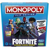 Monopoly Flip Edition Fortnite, Monopoly Brettspiel inspiriert vom Videospiel Fortnite, Brettspiele für Jugendliche und Erwachsene (französische Version)