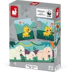 JANOD J08636 Assoziationsspiel - 30-teiliges Tierpuzzle - WWF®-Partnerschaft