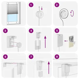 vidaXL Plissee Hellgrau 70x150 cm Stoffbreite 69,4 cm Polyester