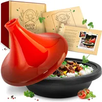 krustenzauber Tajine Topf 27 cm rot