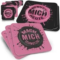 funke & brand 50x Bierdeckel Lustig mit Spruch - mit Zweideutigen Sprüchen Mach Mich schmutzig & Benutz Mich Heute