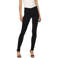 Only Damen Skinny Jeans onlRAIN REG CRY6060 NOOS, Schwarz (Black Denim), 40/L34 (Herstellergröße: L)