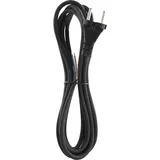 EMOS Gummi-Anschlussleitung 3 m, Zuleitungskabel, Anschlusskabel, Bügeleisenkabel, Verbindungskabel Schuko, 2 x 1.0 mm2, H05RN-F Gummi/Neopren, Schwarz