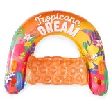 Legami - Aufblasbarer Stuhl, Luftmatratze für Pool, Meer, Schwimmhängematte, Pool Chair, Tropicana Dream, bis zu 90 kg, 110 x 98 cm