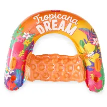 Legami - Aufblasbarer Stuhl, Luftmatratze für Pool, Meer, Schwimmhängematte, Pool Chair, Tropicana Dream, bis zu 90 kg, 110 x 98 cm