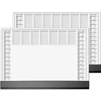 SIGEL HO365/2 Papier-Schreibtischunterlage mit Schutzleiste, ca. DIN A2 - extra groß, 2-Jahres-Kalender 2022 2023, 40 Blatt - 2er Pack - in nachhaltiger Verpackung