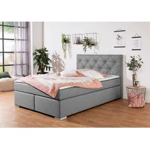 Home Affaire Boxbett HOME AFFAIRE "Tynan", grau, B:154cm L:210cm, Komplettbetten, Boxspringbett, wahlweise mit Bettkasten, in H2, H3 & H4 erhältilich