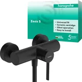 Hansgrohe Zesis S Einhebel-Duscharmatur Aufputz für 1 Verbraucher schwarz matt 74621670