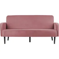 Paperflow meet powered by PAPERFLOW 3-Sitzer Sofa LISBOA rosa schwarz Stoff