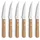 Amefa PIZZA Steakmesser Set 6-tlg. Schwarz/Braun poliert rostfrei