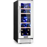 Klarstein Vinovilla 17 Built-In Duo Zweizonen-Weinkühlschrank 53l 17 Fl. 3-Farben Glastür