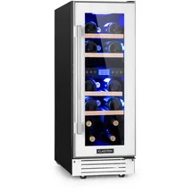 Klarstein Vinovilla 17 Built-In Duo Zweizonen-Weinkühlschrank 53l 17 Fl. 3-Farben Glastür