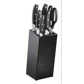 Rösle Messerblock RÖSLE CUISINE (BHT 13x38x17.50 cm) BHT 13x38x17.50 cm schwarz Messerset Küchenmesser Blockhalter Messerhalter - schwarz