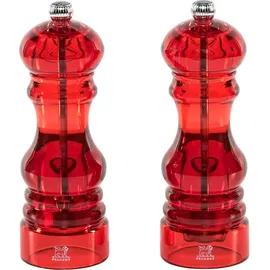 Peugeot Podium Salz-/Pfeffermühle 18 cm Rot/Transparent