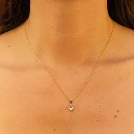 Fascination by Ellen K. Kette mit Anhänger 375 Gold mit Blautopas (beh) und Zirkonia weiß / Gold