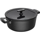 Fiskars Kasserolle mit Deckel, Hard Face, Durchmesser 26 cm, Füllmenge: 5 Liter, Für alle Kochfelder geeignet, Antihaftbeschichtung, Kratzfest, Aluminium/Kunststoff, 1075527