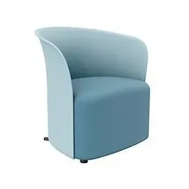 meet by paperflow Sessel Crown Polyester 73 x 69 x 63,5 cm Blau/Schwarz