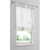 OTTO home Raffrollo OTTO HOME "Dimona" Gr. 2, beige (creme, schoko), B:60cm H:140cm, Voile, Obermaterial: 100% Polyester, Raffrollos, Transparent, Voile, Polyester