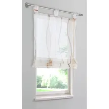 OTTO home Raffrollo OTTO HOME "Dimona" Gr. 2, beige (creme, schoko), B:60cm H:140cm, Voile, Obermaterial: 100% Polyester, Raffrollos, Transparent, Voile, Polyester