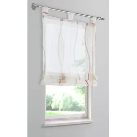 OTTO home Raffrollo OTTO HOME "Dimona" Gr. 2, beige (creme, schoko), B:60cm H:140cm, Voile, Obermaterial: 100% Polyester, Raffrollos, Transparent, Voile, Polyester