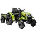 Kinder Traktor Elektro mit Anhänger Grün HECHT 50435