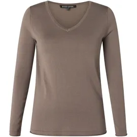 Base Level V-Ausschnitt-Pullover taupe 46