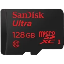 SANDISK Micro SDXC-Card 128GB Ultra (Class 10) mit SD-Kartenadapt.