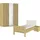 Rauch Schlafzimmer-Set RAUCH "Komplettschlafzimmer Schlafzimmer EVELYN", braun (asteiche), Bett 100x200cm + ohne Matratze, B/H: 100cm x 200cm, Bett 100x200cm, Holzwerkstoff, Schlafzimmermöbel-Sets, Schrank und Bett in 2 Breiten, Nachttisch 2 Schubladen MADE IN 