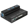 Delock Speicherkartenleser 91721 - USB 3.0 Kartenleser All in 1 + 3-Port USB 3.0 Hub