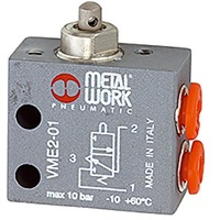 Riegler 3/2-Wege-Miniaturventil, mechanisch, Stößel, NO, 4 mm seitlich