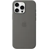 Apple Silikon Case mit MagSafe für iPhone 16 Pro Max steingrau