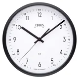 FILIUS zeitdesign Funkwanduhr FILIUS Funk Wanduhr 0301-7 schwarz D. 30 cm UTS-Werk Aluminium-Gehäuse