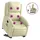 vidaXL Massagesessel mit Aufstehhilfe Echtleder 86,5 x 99,5 x 0 cm Creme