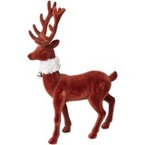 Creativ deco Weihnachtsfigur »Hirsch, Weihnachtsdeko rot«, orange