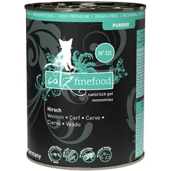catz finefood Purrrr 400 Gramm Katzennassfutter 6 x 400 Gramm No. 121 Hirsch