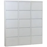 VCM ebuy24 Schuhschrank mit 15 Klappen/ Metall weiss. Fertig montiert.