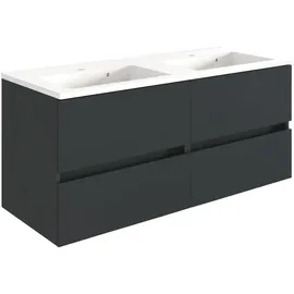 Möbel Boss Waschtisch Baabe 120 x 56 x 47 cm Grau/Graphit Matt
