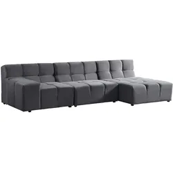 Home Deluxe GmbH HOME DELUXE Modulares Sofa ORLENA - XL Rechts Anthrazit |Ecksofa, Samtstoff,  Samtsofa, Modulsofa