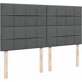vidaXL Boxspringbett 180 x 200 cm Dunkelgrau