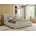 Boxspringbett Doppelbett NIRA mit dekorativem Kopfteil Multipocket-Matratze und Topper Polsterbett mit Bettkästen 200 x 200 H3 Beige