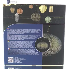 lumiz Lampion Kunststoff Ø 40 cm Solar blau grau