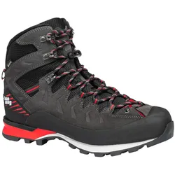 Hanwag Bergwanderschuhe Makra Pro GTX (Veloursleder, wasserdicht, Bergsteigen) asphaltgrau/rot Herren