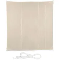 Relaxdays Sonnensegel, Beige, Textil, Metall, 500x500 cm Sonnen- ,