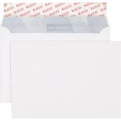 ELCO FSC Briefumschlag im Format B6, hochweiss mit grauem Innendruck und Haftklebung, 100 g, 1 Pack = 500 Stück