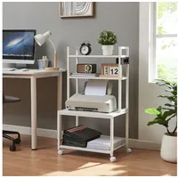[en.casa] Rollbarer Druckertisch Svanaldsvipp 100x55x38 cm cm Weiß