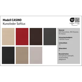 Cotta Hocker Casino Kunstleder 56 x 42 x 56 cm Schwarz