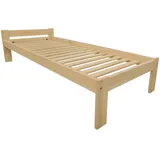 PROSBUD Bett 90x190 cm Mit Lattenrost Bettrahmen Bettgestell Unbehandeltes Kiefernholz Naturfarbe Malma