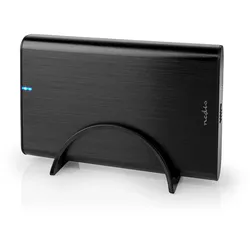 Nedis HDDE35410BK, HDD-Gehäuse, 3.5", SATA, USB Anschluss, Schwarz